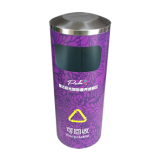 景區(qū)戶(hù)外圓柱形分類(lèi)不銹鋼果皮箱